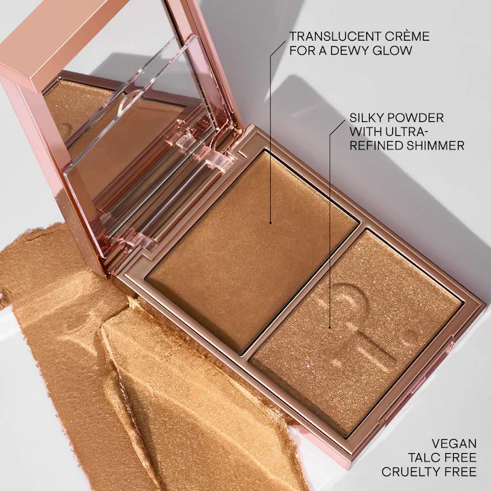 Major Glow Creme & Powder Light Reflecting Translucent Highlighter Duo - Baby
