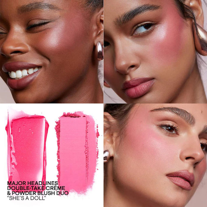 Major Headlines Double-Take Crème & Powder Blush Duo - She's a Doll