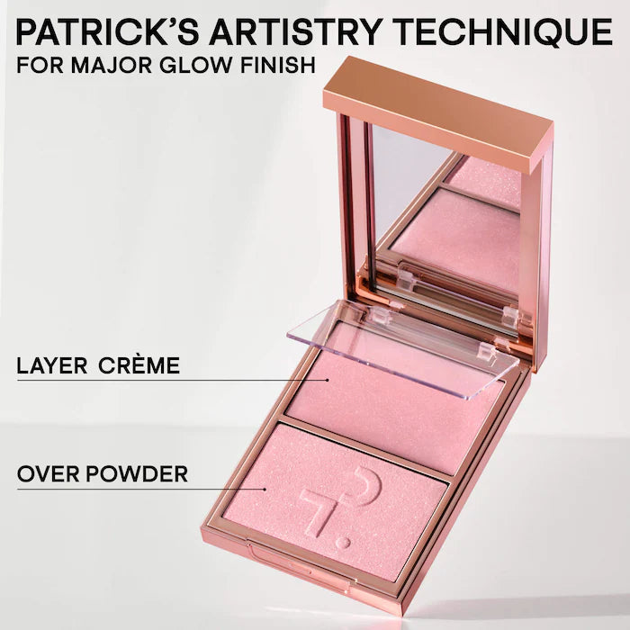 Major Glow Creme & Powder Light Reflecting Translucent Highlighter Duo - Baby